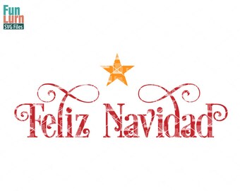 Feliz Navidad Svg Etsy