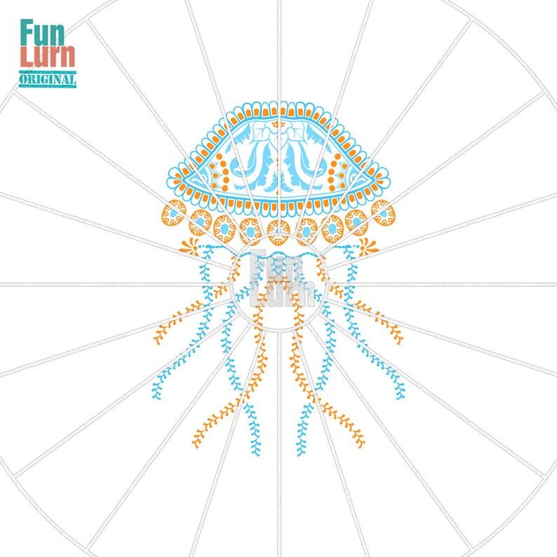 Download Zentangle Jelly fish SVG doodle art Jelly Fish Mandala | Etsy