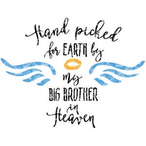 Choisi pour la terre du SVG, Hand picked SVG, par mon grand frère, grand frère svg, en ciel svg, png, dxf, eps