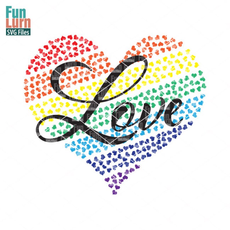 Download Rainbow svg Gay Pride svg rainbow heart svg hearts not | Etsy