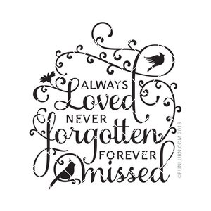 Toujours aimé jamais oublié à jamais manqué svg, dans la mémoire amoureuse, Memorial Ornament svg, souvenir ,Memory Lantern, dans la mémoire amoureuse svg
