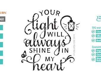 Memorial Lantern, In Loving Memory Quote, Remembrance (Digital SVG File)