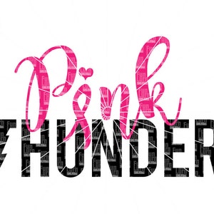 Pink Thunder, Cancer Survivor, Breast Cancer SVG, Survivor,Fighter, Princess,Pink Ribbon SVG, Digital Cutting File, svg png dxf eps