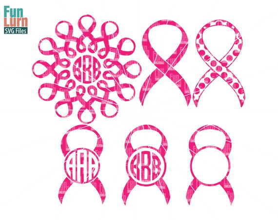 Download Awareness Ribbon Monogram Frames Monogram Frames Svg Ribbon Etsy