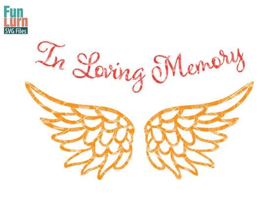 Download In Loving Memory Svg Memorial Svg Angel Wings Decal In Etsy