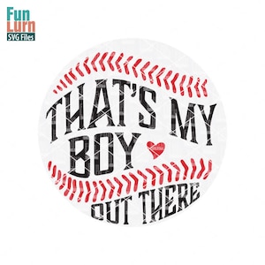 That's My Boy Baseball SVG, Heart, Baseball Mom (digital Files) - Etsy