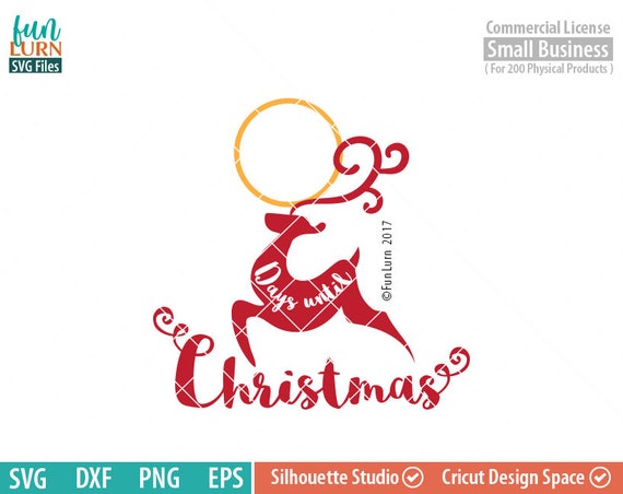 Download Free Days Until Christmas Svg Reindeer Charger Plate Christmas Etsy SVG DXF Cut File