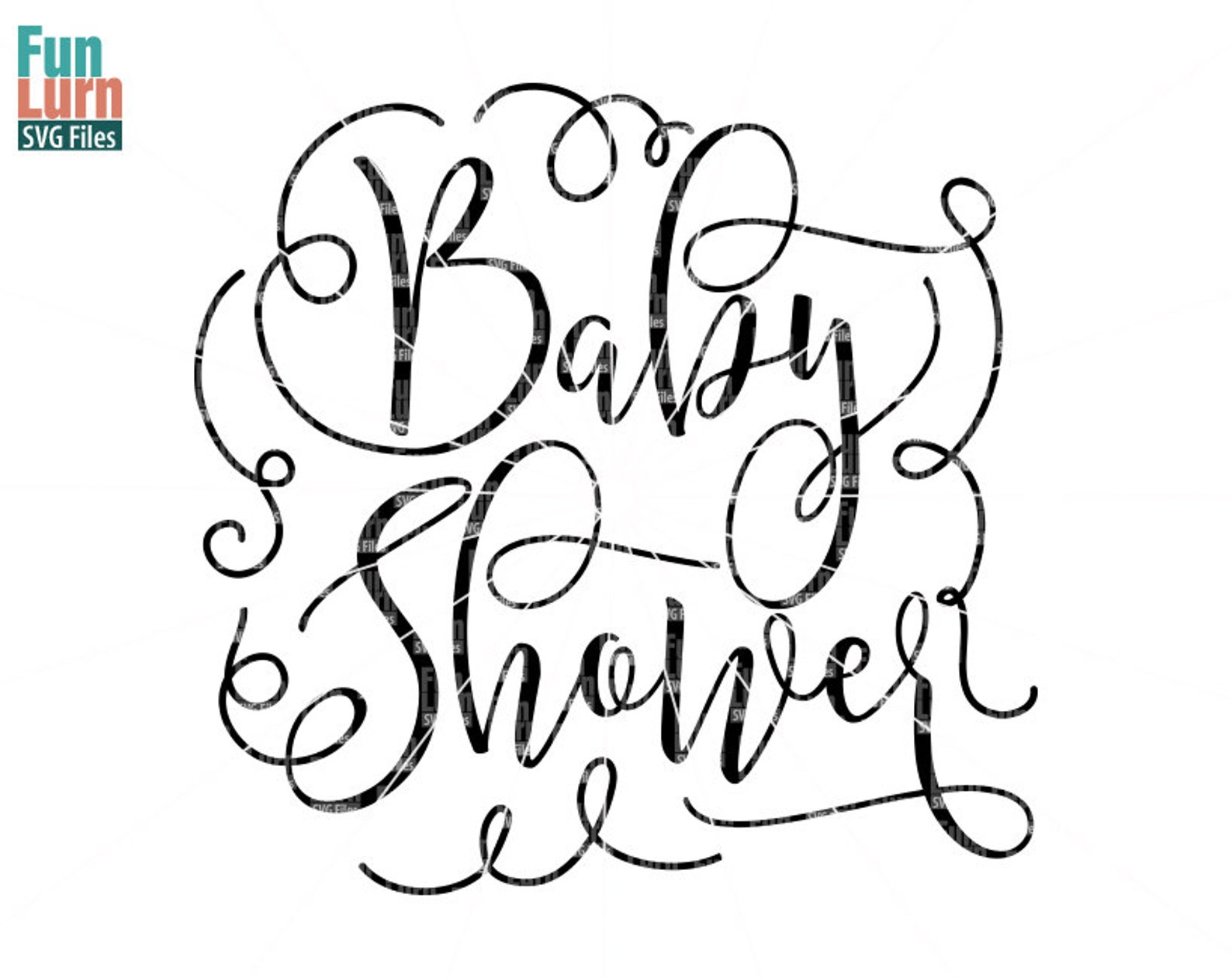 Baby Shower svg título gráfico baby shower word art for Etsy