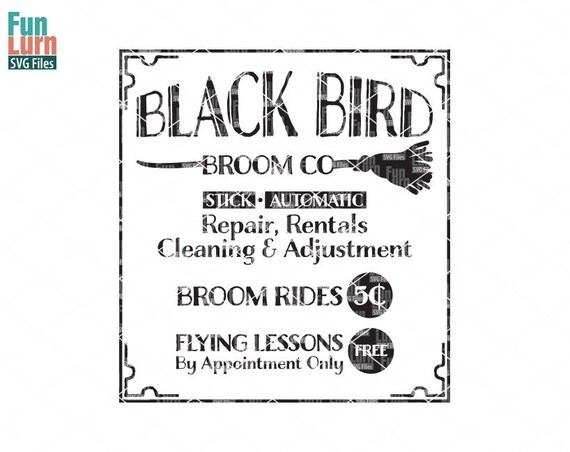 Halloween Rental Near Me 2022 Black Bird Broom Company Sign Repair Rental Flying Lessons Etsy India