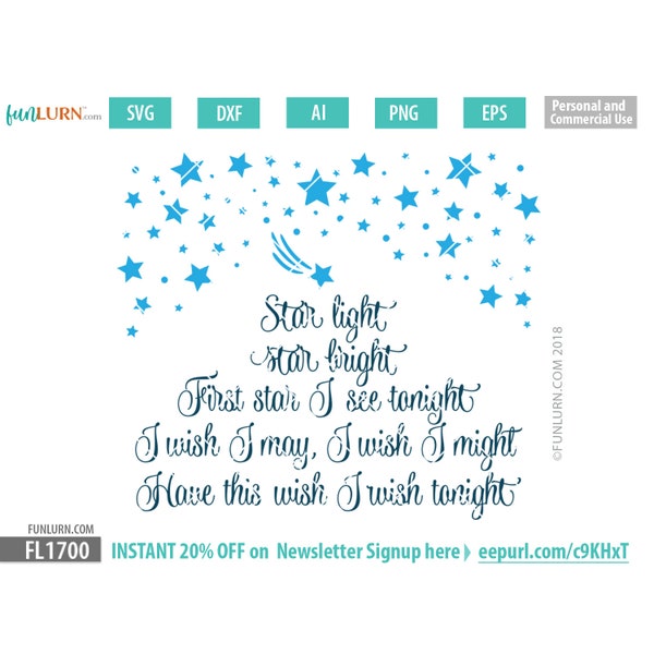 star light star bright svg,nursery rhyme svg,  Have this wish, I wish tonight, Nursery Decor,Bedroom svg png dxf eps cameo cricut file