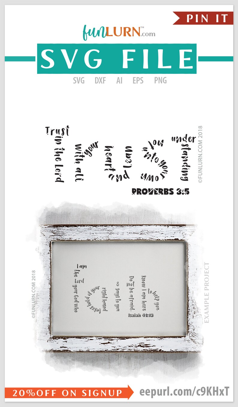 Download Trust svg Proverbs 3 5 Bible Verse SVG Christian svg | Etsy