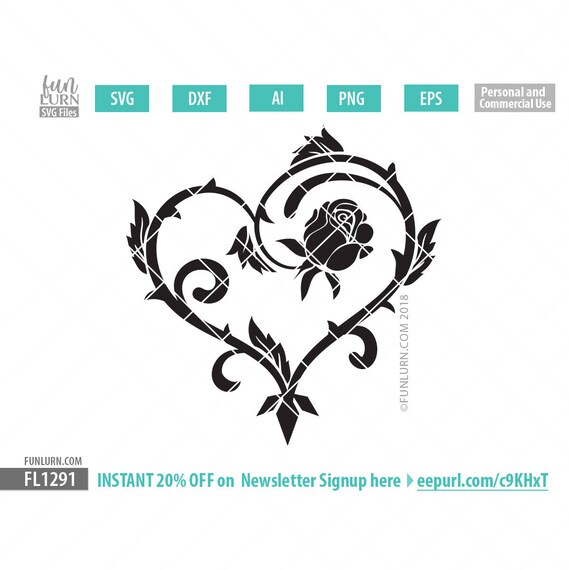 Download Gothic Rose Vine Heart Till Death Do Us Part Svg Wedding Etsy