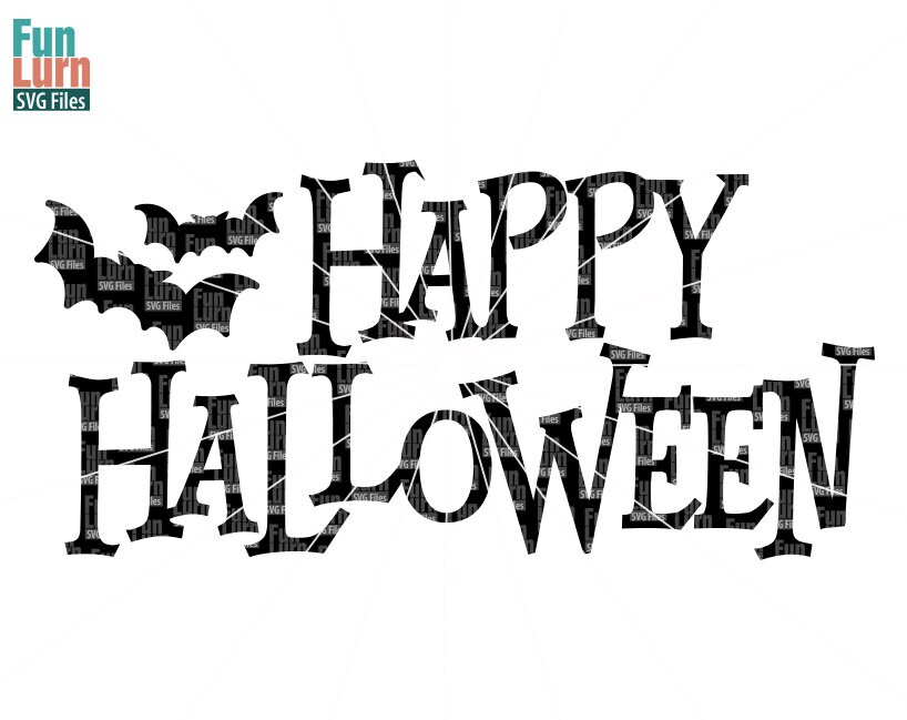 Download Happy Halloween Svg Bats Sign 31 October Svgpng Dxf Etsy