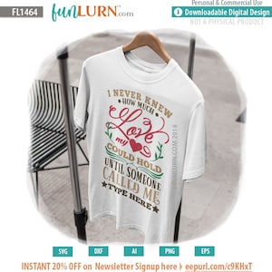 Je n'ai jamais su combien d'amour mon cœur pourrait tenir jusqu'à ce que quelqu'un m'a appelé maman / maman tape zet, dxf, png, eps pour camée, cricut