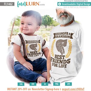 Opa und Enkel beste Freunde für das Leben, halten Hände, Baby Hand, Opa, Zeichen, Opa Svg SVG, DXF, PNG, Ai, eps