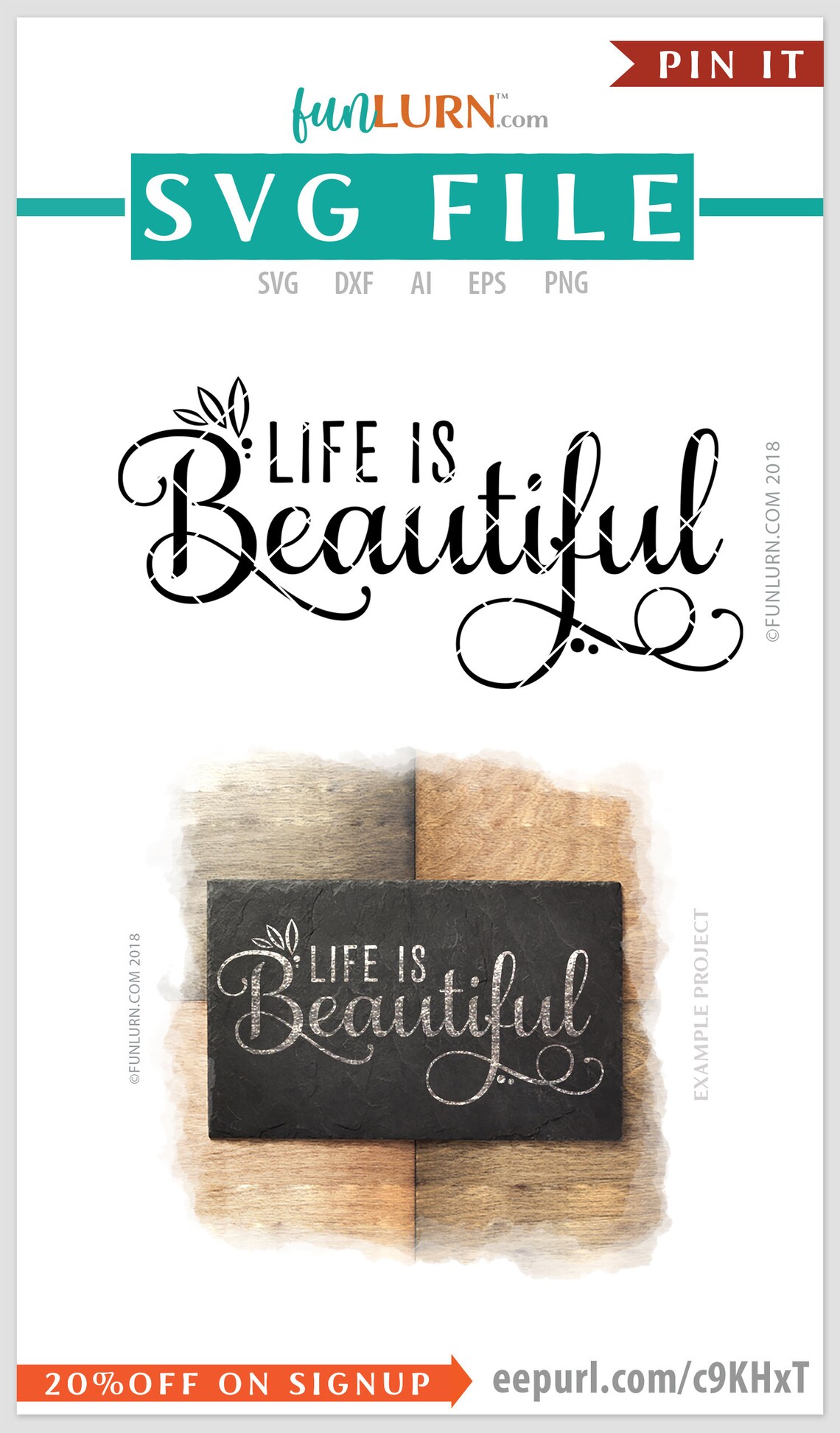 Life is Beautiful Svg Dxf Png Eps and Ai Formats Included Etsy