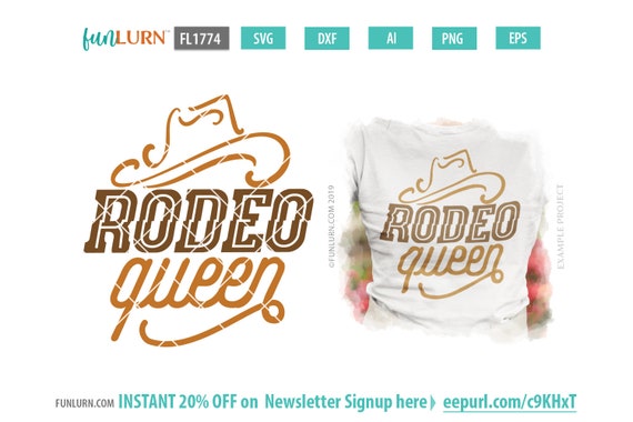 Rodeo Queen svg, Rodeo Yall svg, eps dxf png and ai formats included