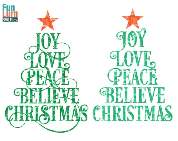 Download Joy Love Peace Believe Christmas SVG Christmas SVG | Etsy