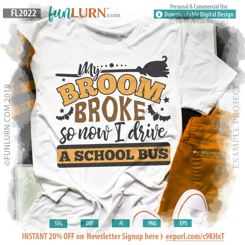 My Broom Broke so Now I Drive a School Bus Svg Funny Quote - Etsy