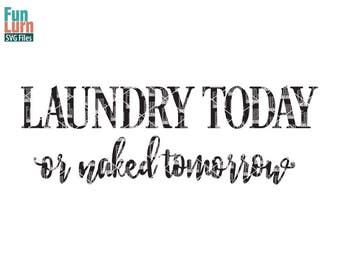 Laundry Today or Naked Tomorrow Svg Laundry Wash Dry Fold - Etsy
