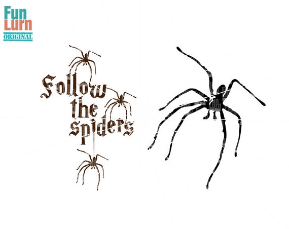 Spiders and Spider Web SVG Files for Silhouette Cameo and 