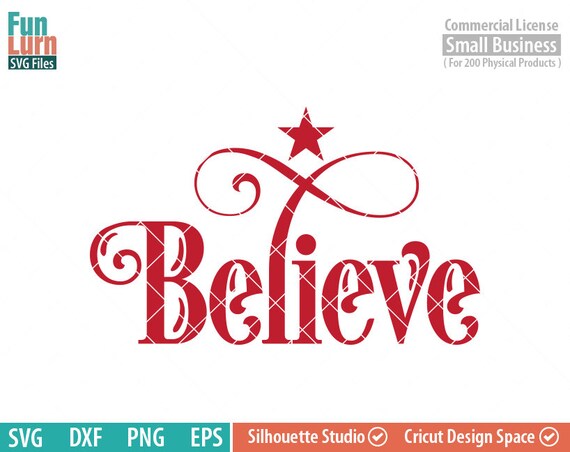 Download Believe Svg Christmas Svg Christmas Tree Star Believe Etsy