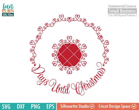 Download Free Days Until Christmas Svg Luxury Circular Charger Plate Etsy SVG DXF Cut File