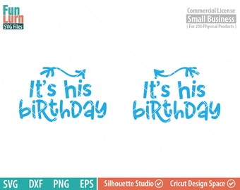 Twin Birthday svg, Twins, Boys, Its her birthday, Twin brothers , SVG, EPS, DXF and png files for Cricut and Silhouette machines