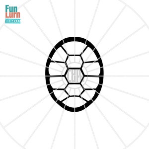 Turtle Shell, Blank ,Digital Cutting File, svg png dxf eps to be used with Silhouette Cameo cricut Air etc