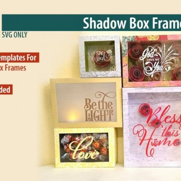 Shadow box frames. SVG Files only
