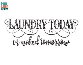 Laundry Today or Naked Tomorrow Svg Laundry Wash Dry Fold - Etsy