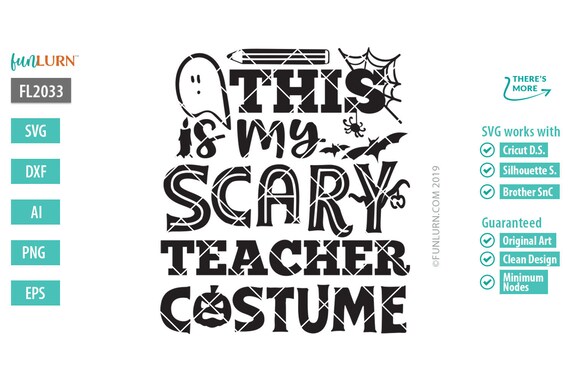 This is My Scary Teacher Costume Svg Halloween Teacher Svg 