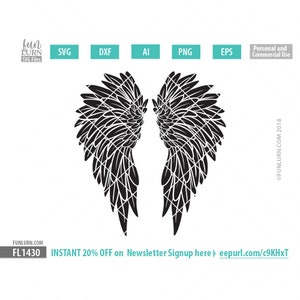 Ailes d'ange SVG, ailes commémoratives, En mémoire de, mémoire aimante, ailes svg png dxf eps zip