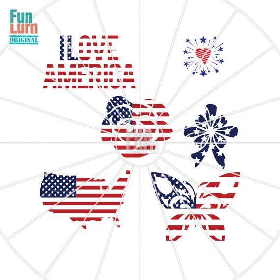 Download 4th Of July Svg Memorial Day Svg Us Map Svg Butterfly Etsy
