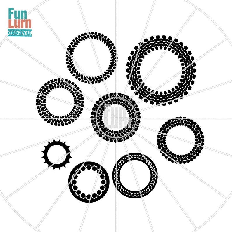 Download Monogram frame svg Boy Monogram SVG Manly Boy Tire treads | Etsy