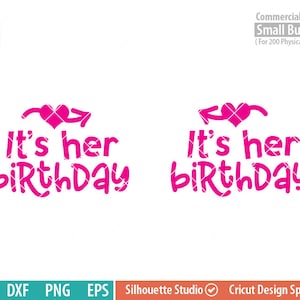 Tweeling verjaardag svg, Twins, een meisje en een meisje, haar haar verjaardag, tweeling-zusters, SVG, EPS, DXF en png bestanden voor Cricut en Silhouette machines