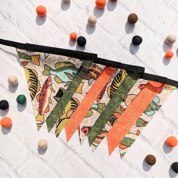 Fishing Bunting Fishing Banner Fish Bunting Fish Etsy