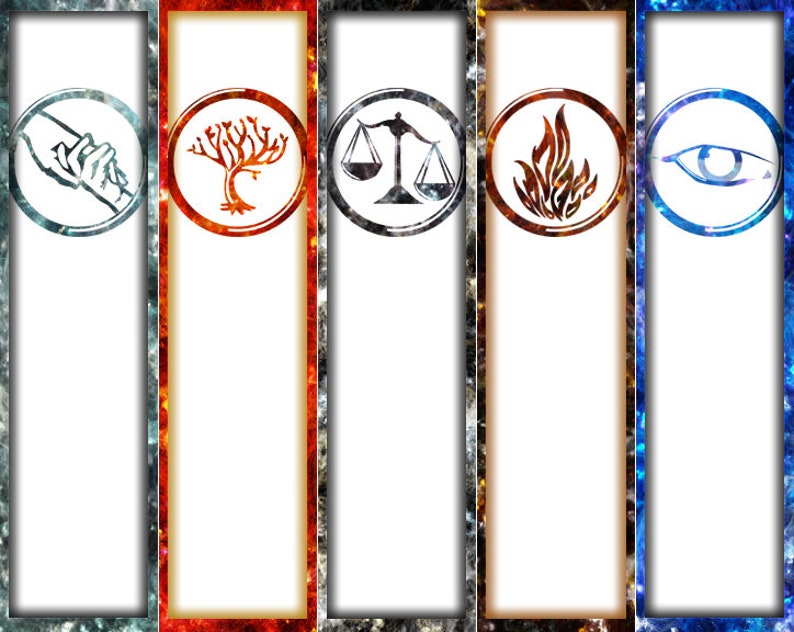 Divergent Faction Nebula Bookmarks Etsy