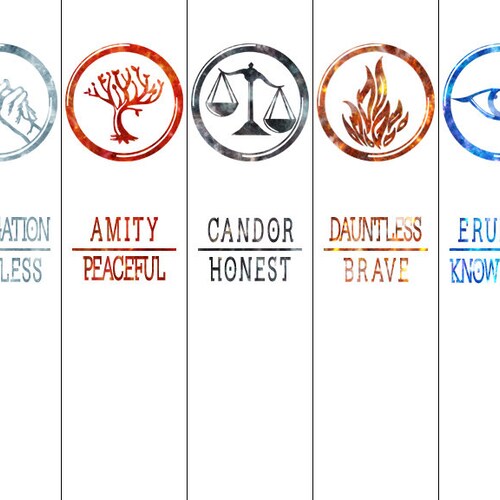 Divergent Faction Nebula Bookmarks Etsy