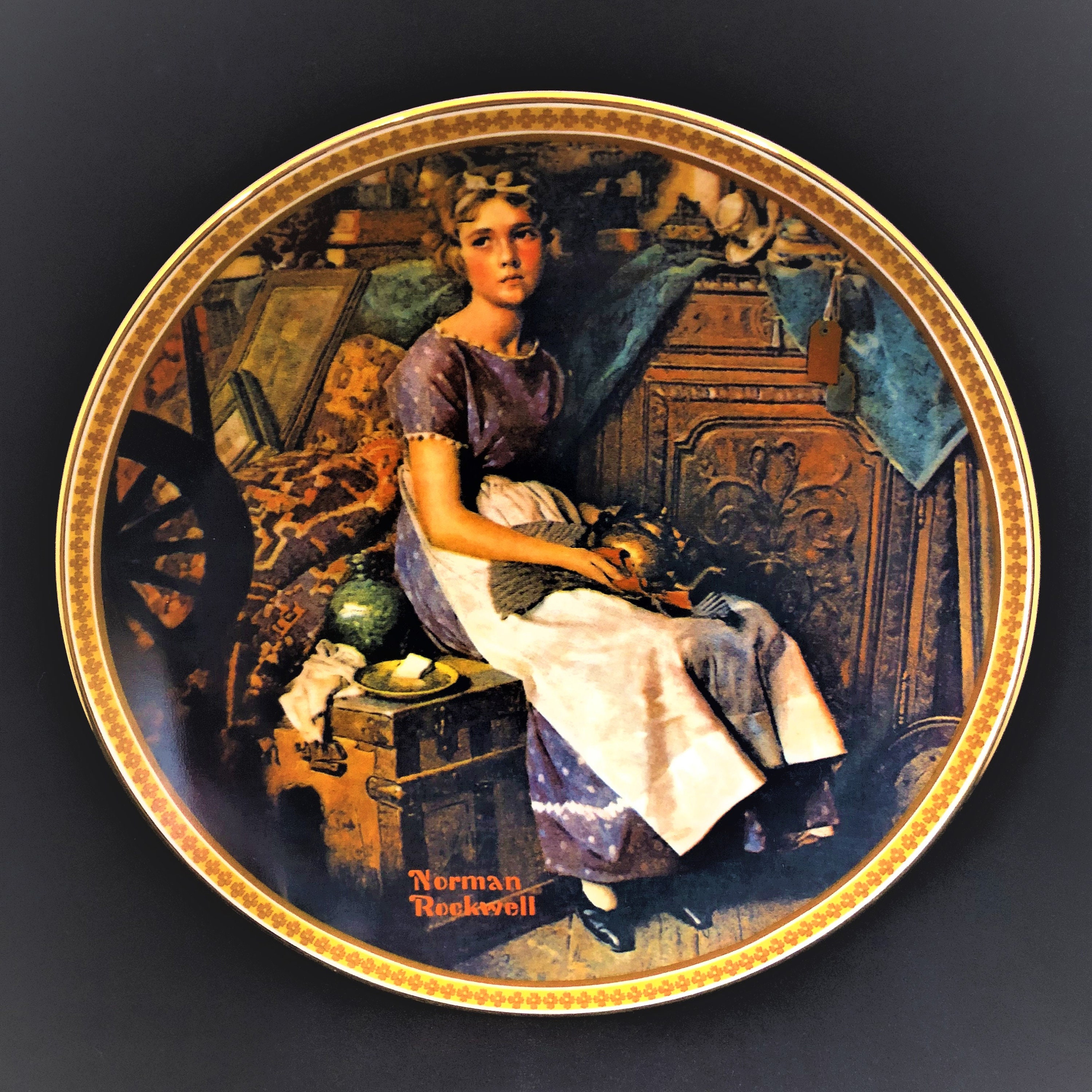 Norman Rockwell Dreaming in the Attic Collector Plate