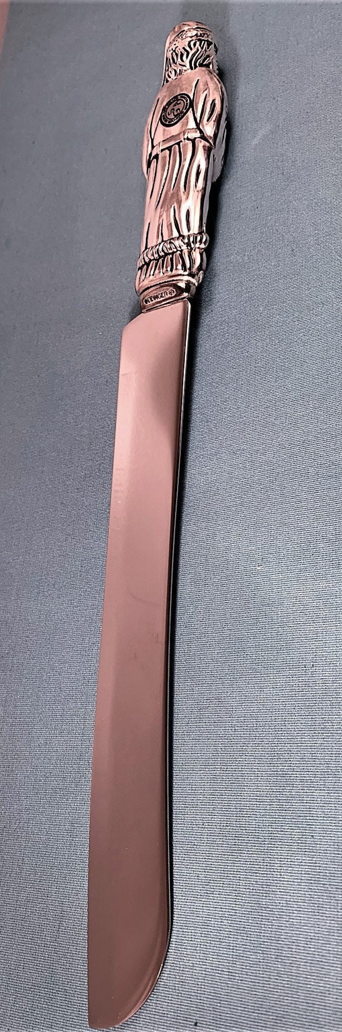 Vintage Godinger Silver Plated Santa Cake Knife Holiday Etsy