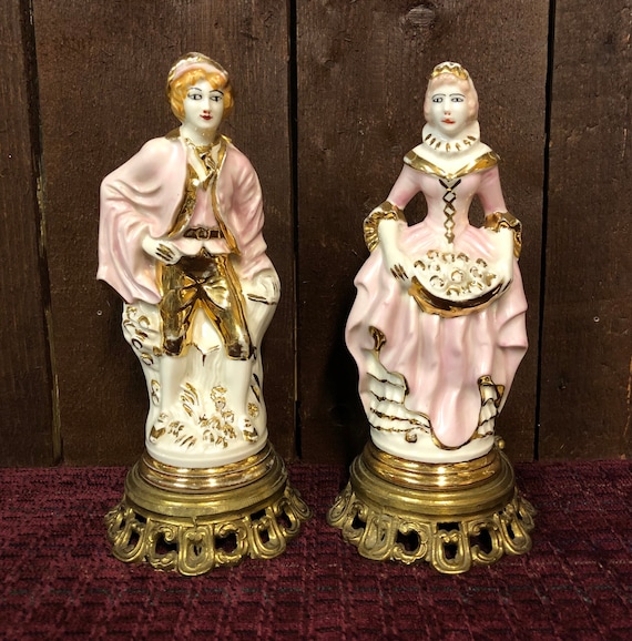 Vintage man and woman lamps deals