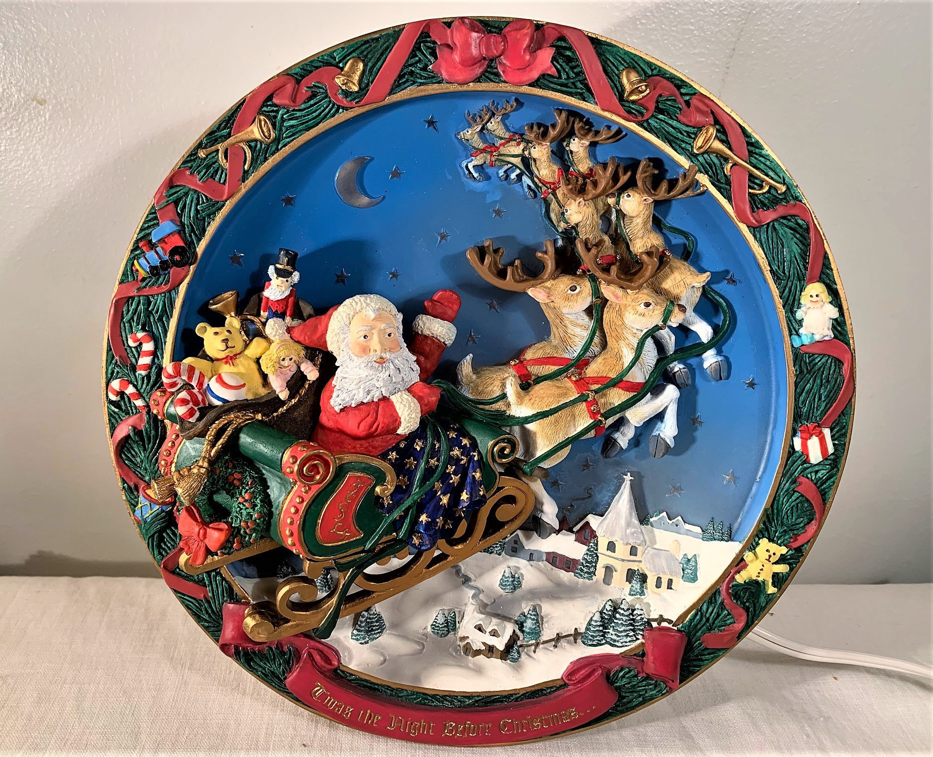  クリスマスプレート Bradford Exchange 1994 Illuminated 
