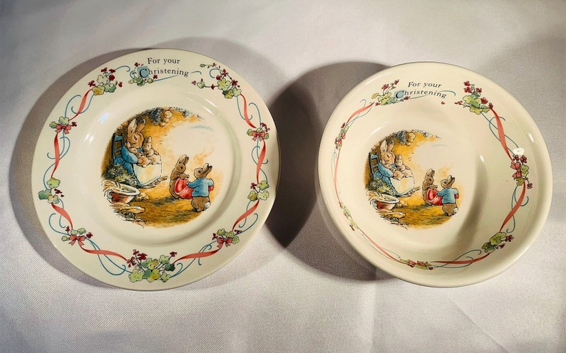 Wedgwood the World of Peter Rabbit for Your Christening Bowl | Etsy