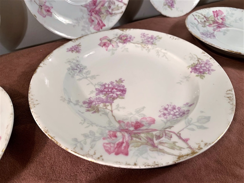 Antique Theodore Haviland Limoges France Purple Violets Fine Etsy