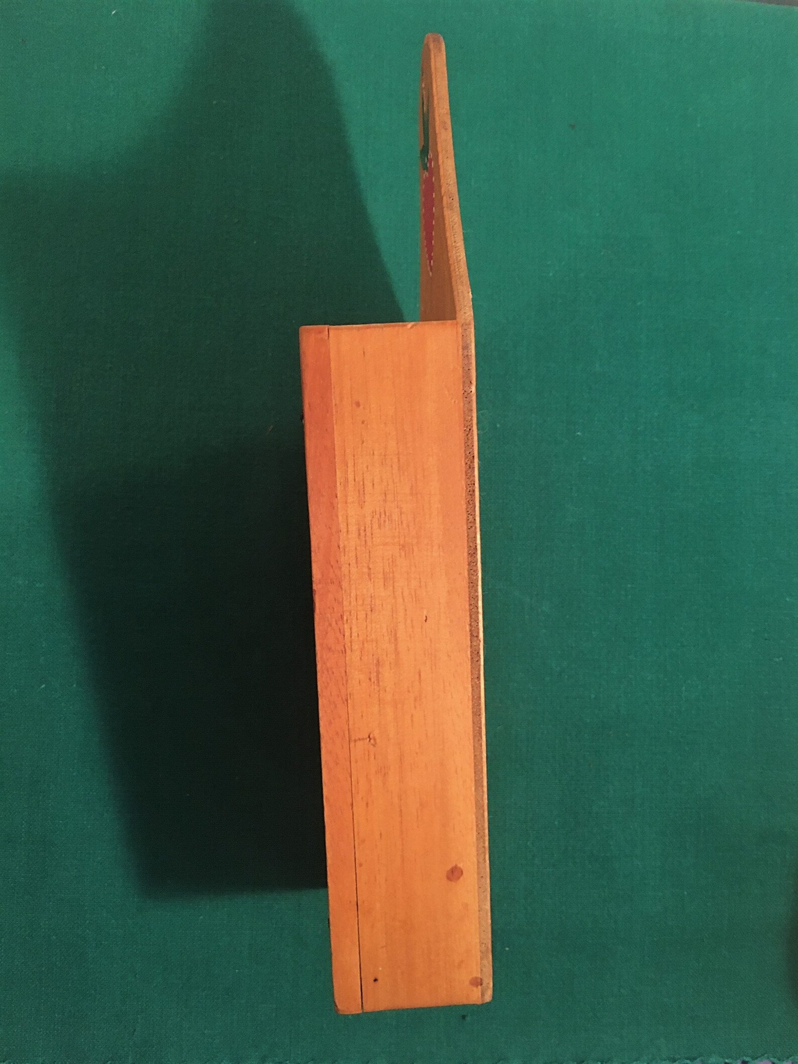 Vintage Wall Mount Wooden Letter Box W Hand Painted Folk Art Etsy