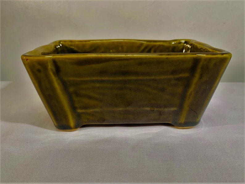 Vintage Brush USA Olive Green Pottery Planter Indoor Etsy