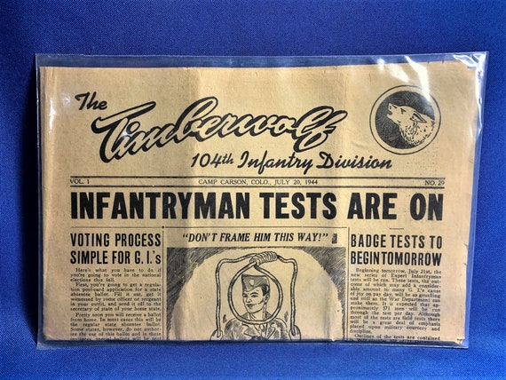 The Timberwolf Newspaper, 104th Infantry Division, Vol 1, No. 29