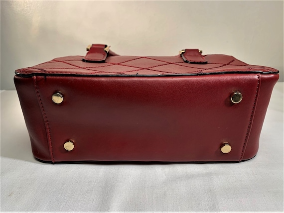 Antonio Melani Deep Red Purse w Detachable Strap … - image 9