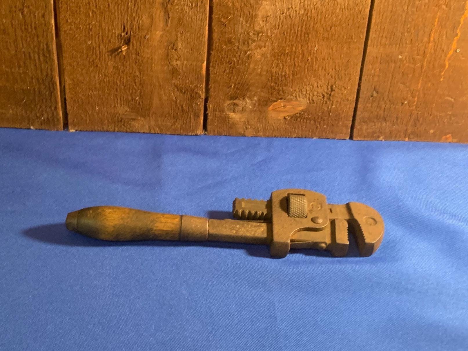 Antique Merit No. 10 Wooden Handle Pipe Wrench/ Monkey Wrench - Etsy